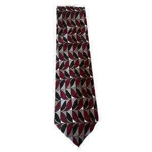 Manhattan Neck Tie Adult Mens Multicolor Geometric Necktie red black vintage